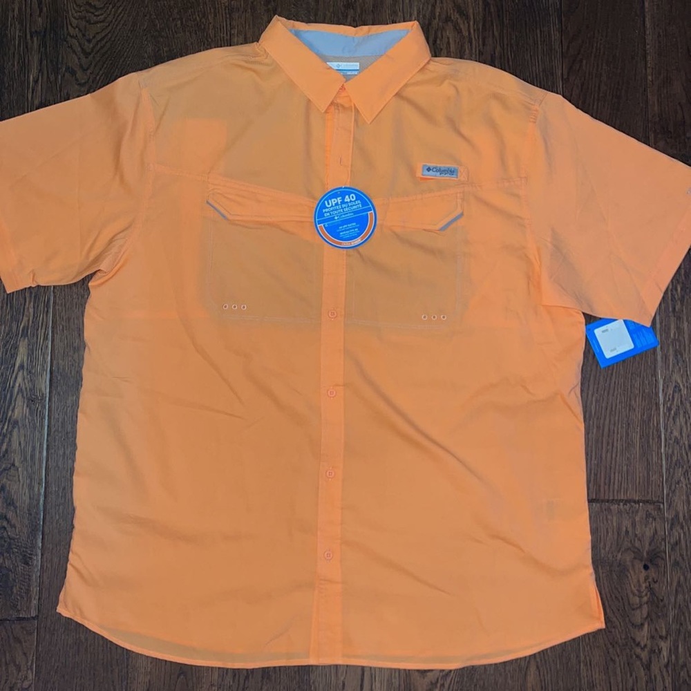 Orange Columbia fishing shirt